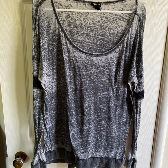 torrid Tops - Torrid longsleeve burn out blouse, size 0 (xL)